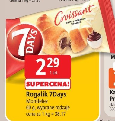 Rogalik Mondelez 7Days różne rodzaje promocja w Leclerc
