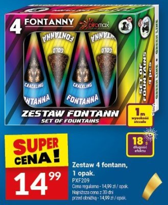 Zestaw 4 fontann, 1 opak. promocja w Twój Market