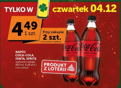 Napój Coca-Cola Zero promocja w Groszek