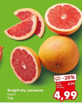 Grejpfruty czerwone luzem 1kg promocja w Kaufland