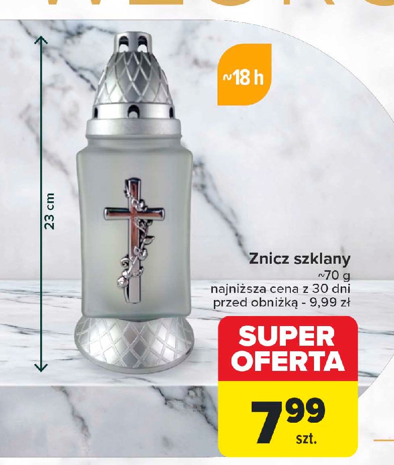 Znicz szklany 70 g promocja