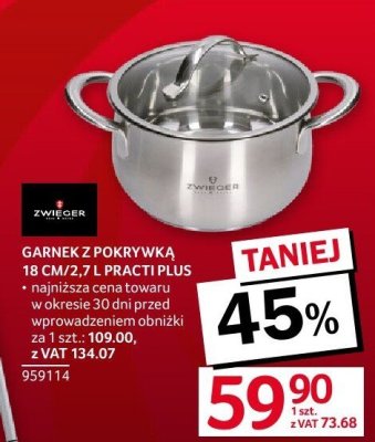 Garnek z pokrywką 18 cm/2,7 l Practi Plus Zwieger promocja w Selgros