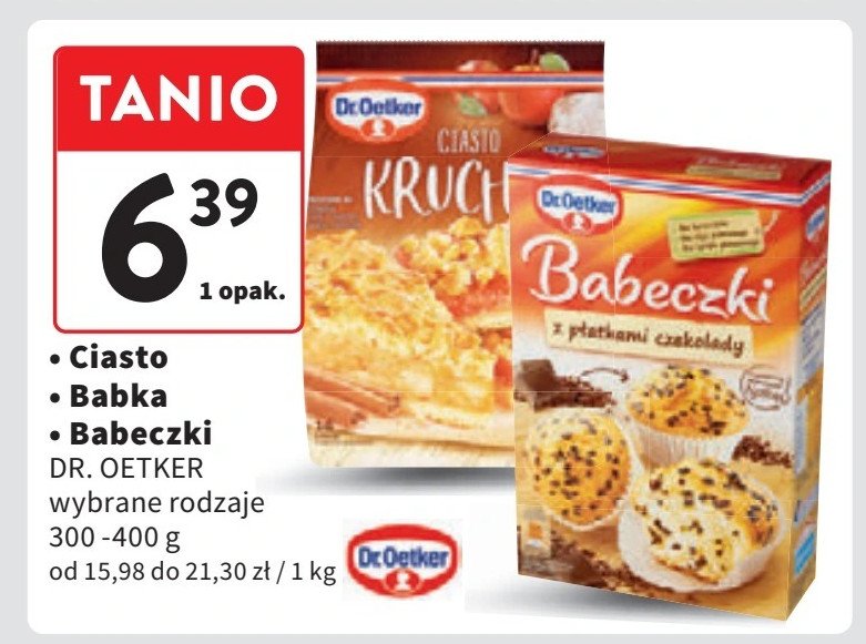 Ciasto kruche Dr. oetker promocja w Intermarche