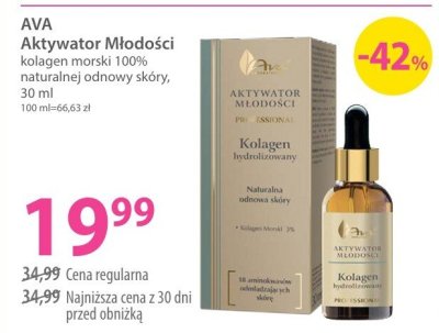 Kolagen AVA Aktywator Młodości kolagen morski 100% naturalnej kolagenowy skóry promocja w Hebe