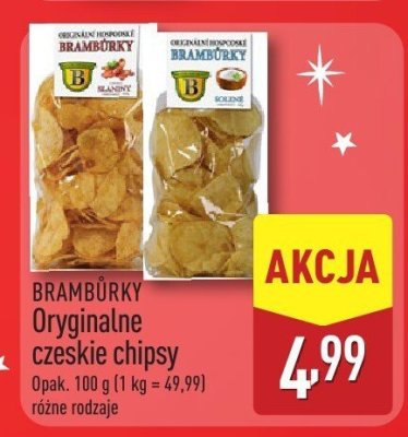 Chipsy oryginalne czeskie BRAMBURKY promocja w Aldi