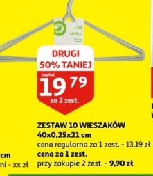 Wieszaki plastikowe Auchan na co dzie艅 (logo zielone) promocja