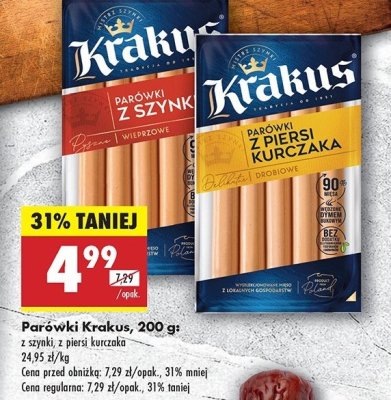 Parówki z szynki Krakus promocja