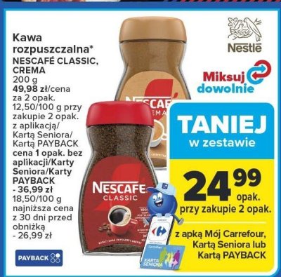 Kawa rozpuszczalna Crema promocja w Carrefour