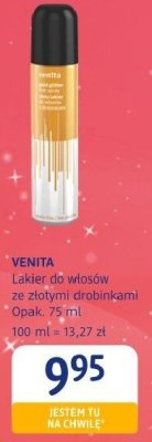 Lakier do włosów VENITA ze złotymi drobinkami promocja w Drogerie DM