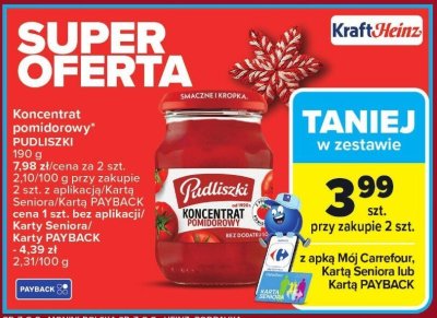 Koncentrat pomidorowy Pudliszki promocja w Carrefour Market