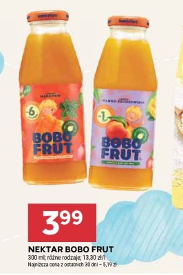 Nektar różne rodzaje Bobo Frut promocja w Stokrotka