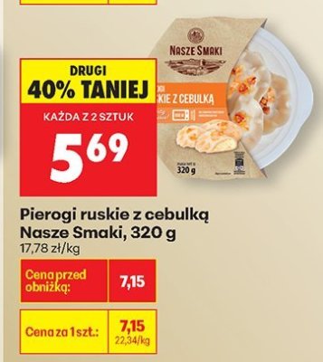 Pierogi ruskie z cebulką Nasze Smaki, 320 g promocja w Biedronka