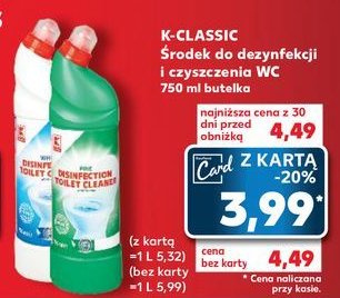 Środek do wc biały K-classic - cena - promocje - opinie - sklep