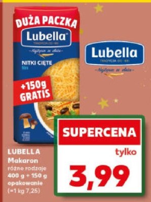 Makaron LUBELLA różne rodzaje promocja w Kaufland