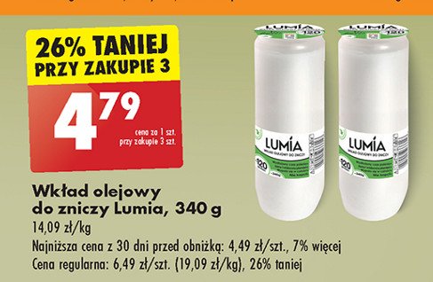 Wkład olejowy do zniczy 100 h Lumia promocja