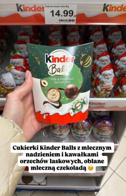 Cukierki z mlecznym nadzieniem i kawałkami orzechów laskowych Balls  promocja w Dino