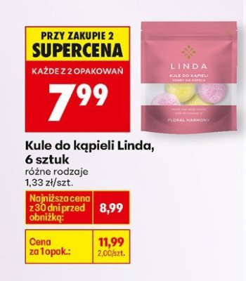 Kule do kąpieli Linda, 6 sztuk różne rodzaje promocja w Biedronka