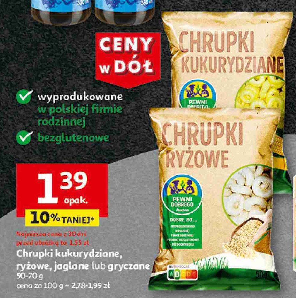 Chrupki kukurydziane Auchan pewni dobrego promocja