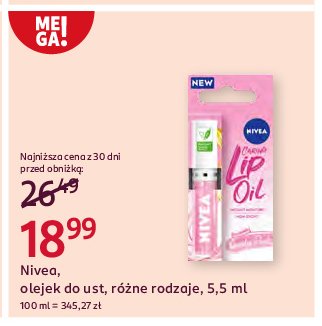 Olejek do ust dress nude Nivea caring lip oil promocja w Rossmann