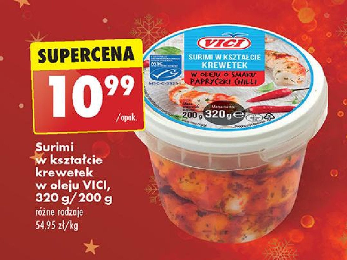 Surimi w oleju o smaku papryczki chilli Vici promocja w Biedronka