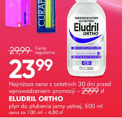 Płyn do płukania jamy ustnej Eludril ortho promocja w Super-Pharm