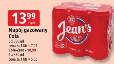 Napój gazowany Jean's Classique Cola promocja w Leclerc