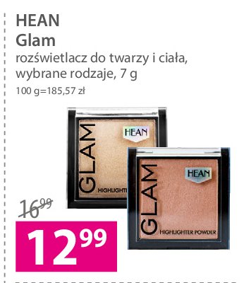 Rozświetlacz do twarzy i ciała creamy glow 205 Hean glam Hean cosmetics promocja