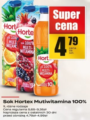 Sok Hortex Multiwitamina 100% promocja w Supeco