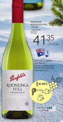 Wino białe Penfolds Koonunga Hill Chardonnay 750ml promocja w Selgros