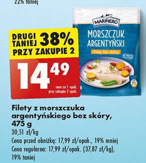 Morszczuk argentyński filety bez skóry Marinero promocja