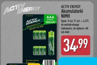 Akumulatorki NiMH AAA 1000 mAh, 8 szt. promocja w Aldi