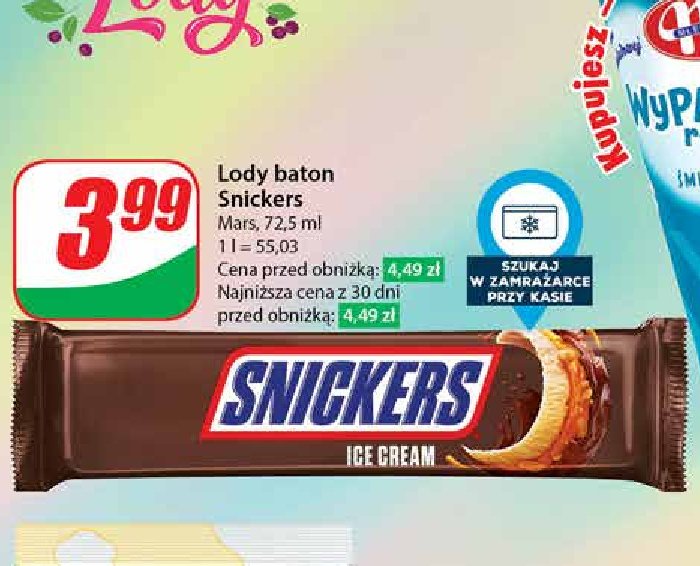 Baton lodowy Snickers ice cream promocja