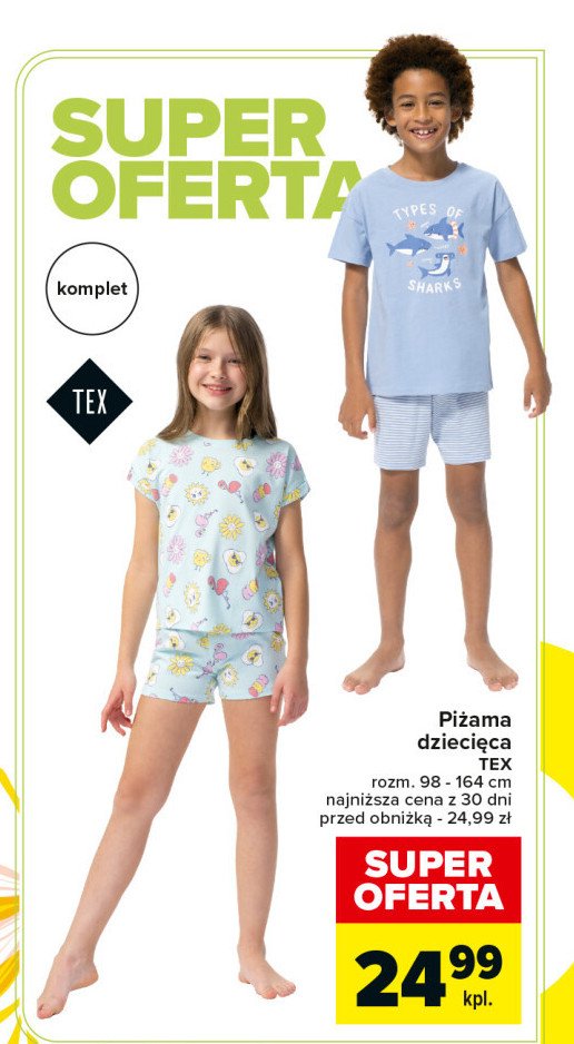 Piżama dziecięca 98-164 cm Tex promocja