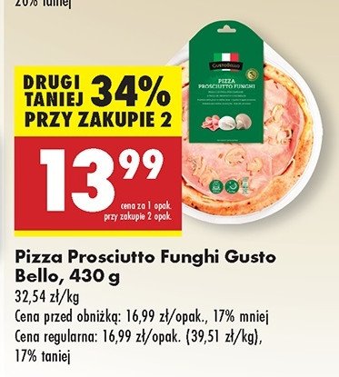 Pizza prosciutto e funghi Gustobello promocja