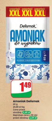 Amoniak Delismak do wypieków promocja w Dino
