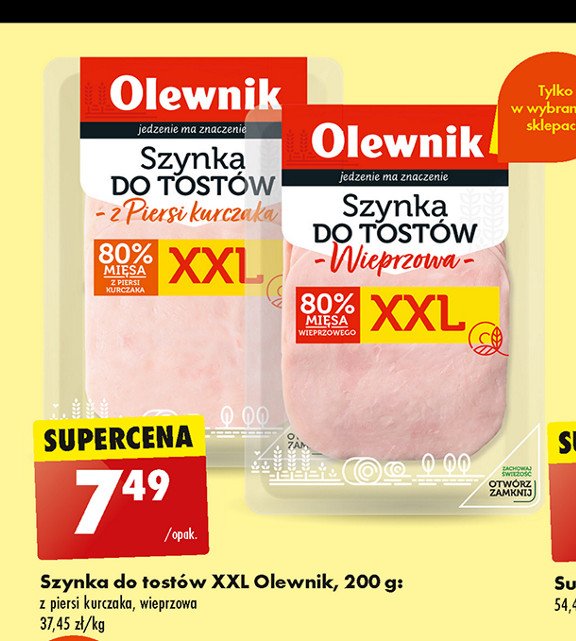 Szynka do tost贸w z piersi kurczaka Olewnik promocja