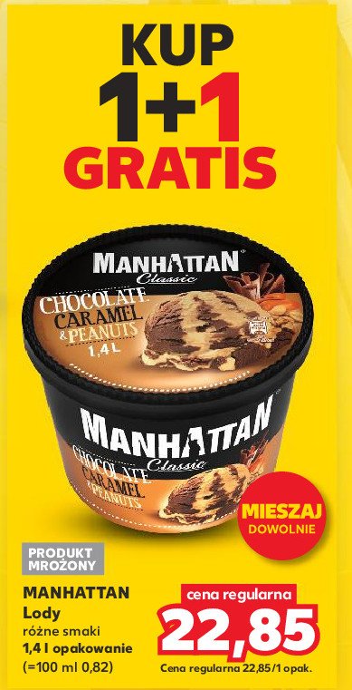 Lody chocolate & caramel with peanuts Manhattan (nestle) promocja