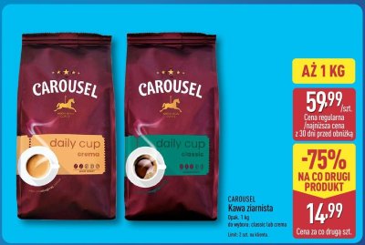 Kawa ziarnista crema 1 kg promocja w Aldi