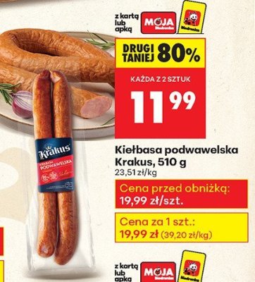 Kiełbasa podwawelska  promocja w Biedronka
