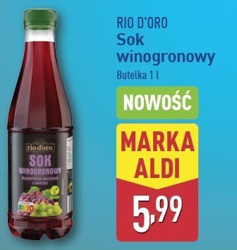 Sok winogronowy Rio d'oro promocja w Aldi