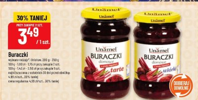 Buraczki domowe Unámel wiórki promocja w POLOmarket