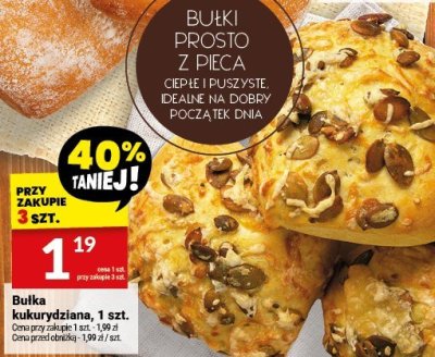 Bułka kukurydziana, 1 szt. promocja w Twój Market