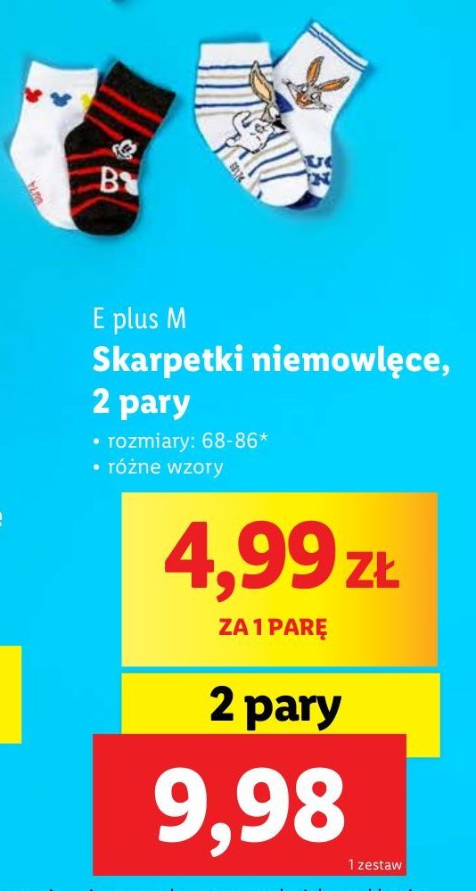 Skarpetki niemowlęce 68-86 E plus m promocja