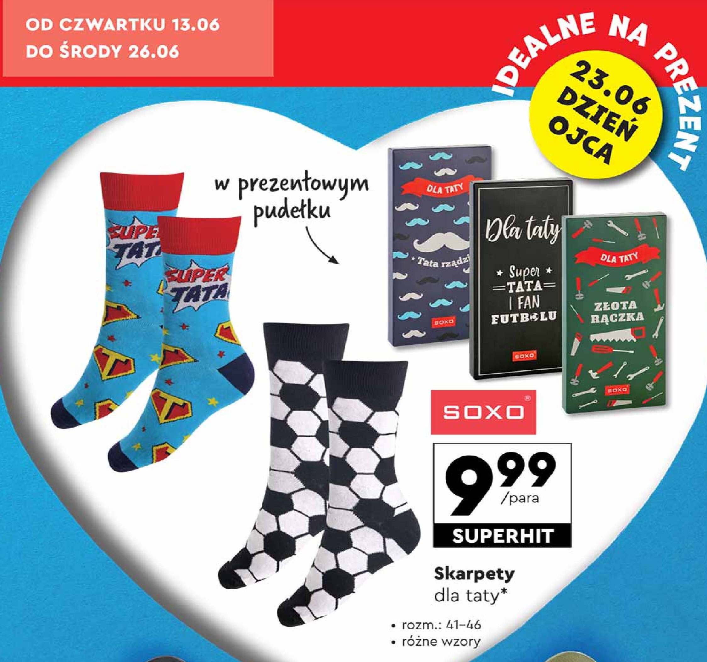 Skarpetki dla taty 41-46 Soxo promocja