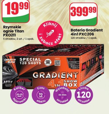 Bateria pirotechniczna Gradient 4 w 1 PXCC206 promocja w Dino