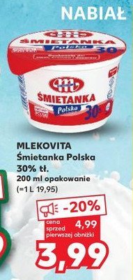 Śmietana polska 30 % Mlekovita promocja