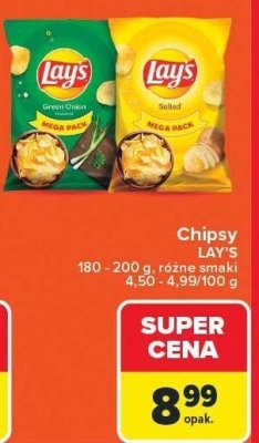 Chipsy Lay's, różne smaki promocja w Carrefour