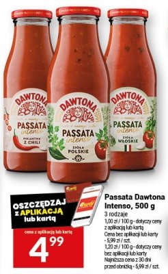 Passata Dawtona w szkle, 500 g (3 rodzaje) promocja w Twój Market