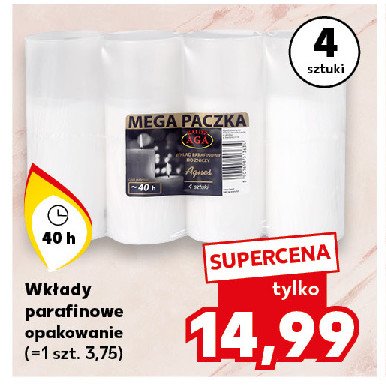 Wkłady parafinowe 40h Agnes promocja