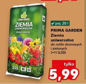 Ziemia uniwersalna 20 l Prima garden promocja w Kaufland